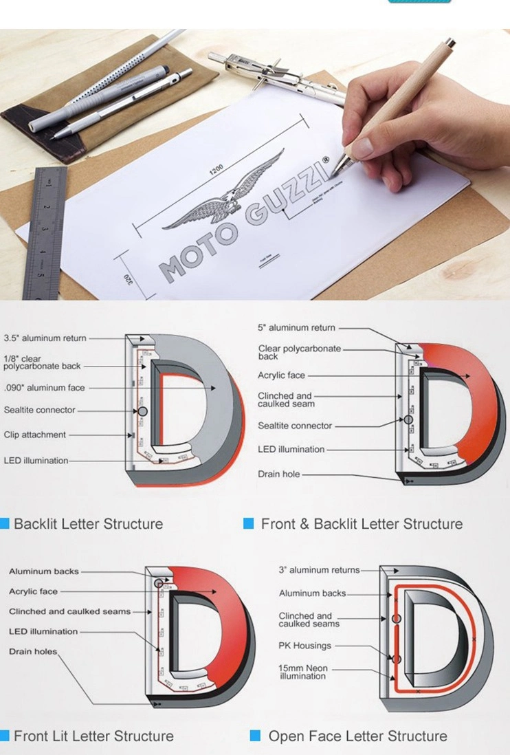 Acrylic Dentist Advertising Signboard Illuminated Dental Store Logo Letter Sign