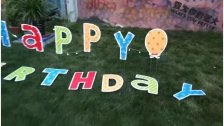 Segno di compleanno in PVC ondulato pubblicitario all'ingrosso