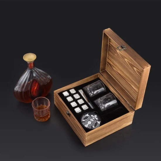 Cubetti di ghiaccio in acciaio inossidabile per whisky Pietre per whisky con vetro