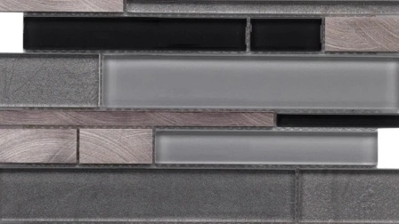 Colore misto classico nero e grigio in vetro e pietra per la decorazione della parete del bagno Mosaico (M857001)